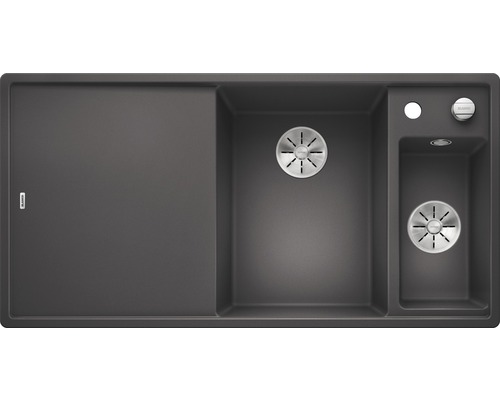 Spoelbak met afdruiprek en twee spoelbakken