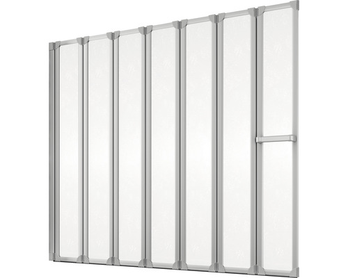 Douchewand met glazen en aluminium vouwdeur