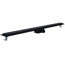 Douchegoot met flens 100x7 cm zwart