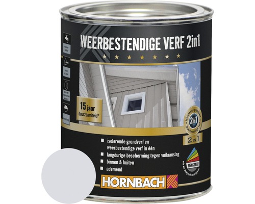HORNBACH Weerbestendige verf 2in1 zilvergrijs 750 ml HORNBACH Weerbestendige verf 2in1 zilvergrijs 750 ml