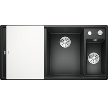 Spoelbak met snijplank en twee wasbakken