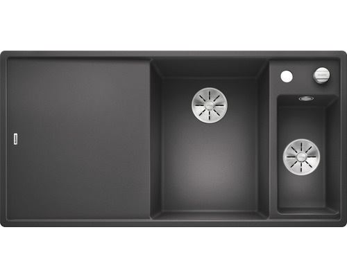 Spoelbak met afdruiprek en twee bakken