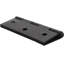 STARX Scharnier smal ongelagerd 75x49 mm rechte hoek zwart, 2 stuks