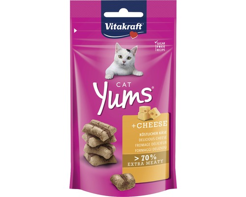 VITAKRAFT Kattensnack cat yums kaas 40 gr Vitakraft Cat Yums kattensnack met kaas, suikervrije receptuur