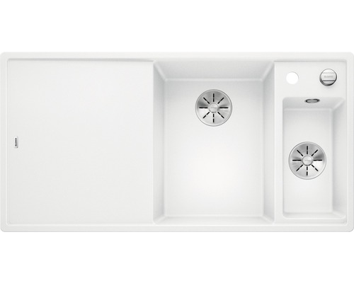 BLANCO Spoelbak Axia III 6 S wit 51x100 cm Spoelbak met afdruiprek en twee wasbakken