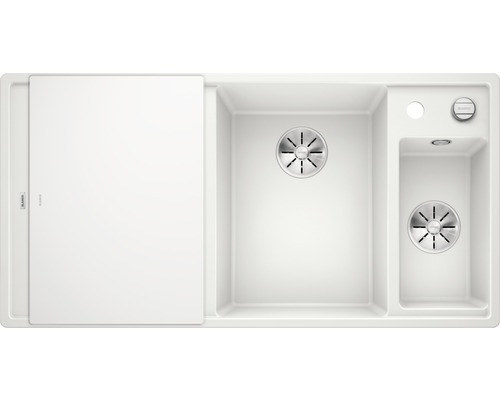 Spoelbak met afdruiprek en twee spoelbakken