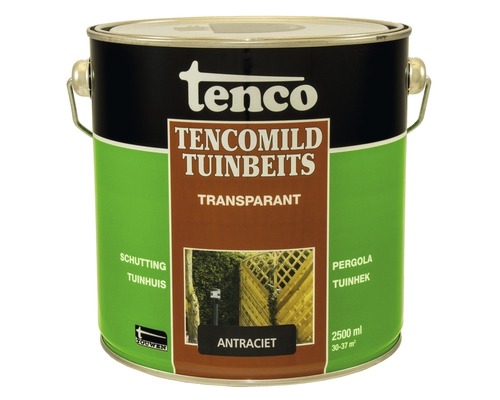 TENCO Tencomild transparant tuinbeits antraciet 2,5 l Tenco Tencomild Tuinbeits Transparant, 2500 ml blik