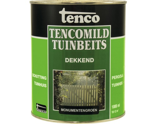 TENCO Tencomild dekkend tuinbeits monumentengroen 1 l Tenco Tencomild dekkende tuinbeits, blik van 1000 ml