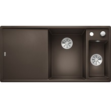 Spoelbak van silgranit met afdruiprek en twee spoelbakken