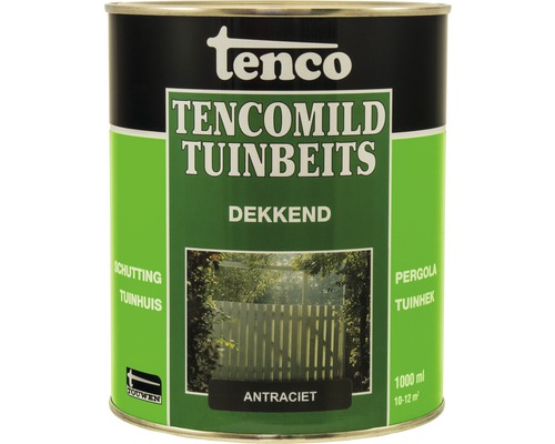TENCO Tencomild dekkend tuinbeits antraciet 1 l Tenco Mild dekkende tuinbeits in blik
