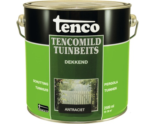 TENCO Tencomild dekkend tuinbeits antraciet 2,5 l Tenco Tencomild tuinbeits antraciet, 2500 ml blik