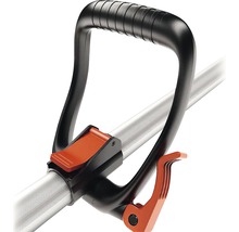 Detailopname van een tuingereedschap handgreep met bedieningselement