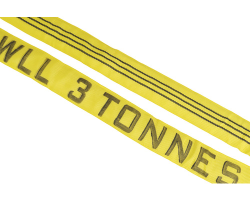 Gele hijsband met een draagvermogen van 3 ton