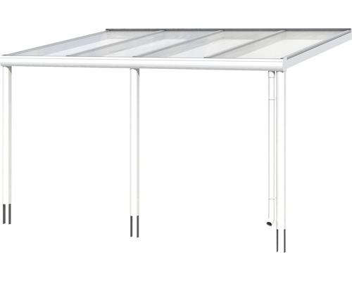 Vrijstaande carport met transparant dak