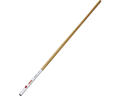 Gereedschapssteel van hout met aluminium verbindingsstuk