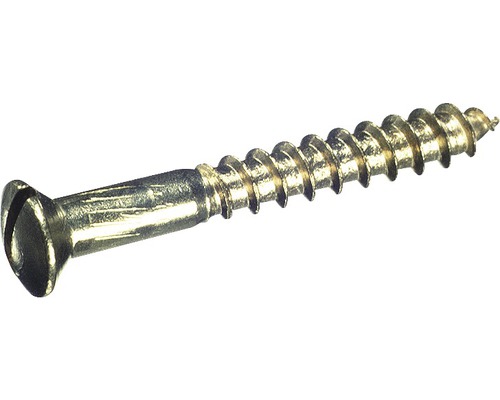 DRESSELHAUS Houtschroef lenskop sleuf 3x30 mm DIN 95 messing verchroomd, 200 stuks Enkele houtschroef met gleufkop