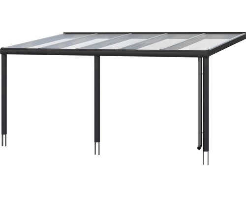 Terrasoverkapping met polycarbonaatplaten en aluminium frame