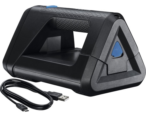 Zwarte werklamp met USB-kabel