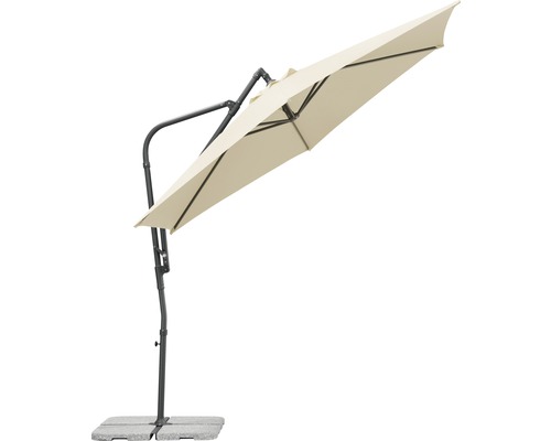 Vrijhangende parasol met grijze voet