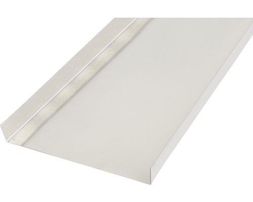 GAH.ALBERTS Gladde plaat gekant U-vorm 130x18 mm aluminium blank, 100 cm