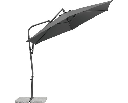 Vrijstaande parasol met voet voor de tuin of het terras