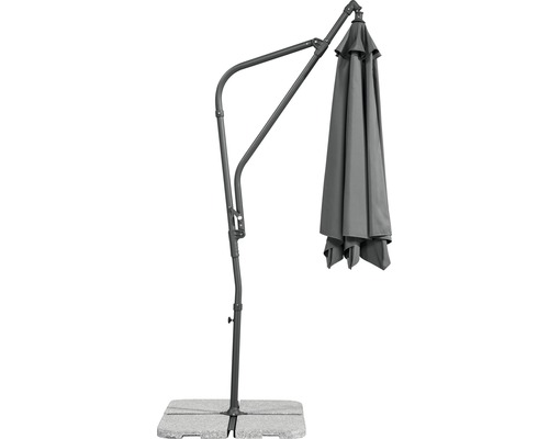 Vrijhangende parasol met stenen voet voor buiten