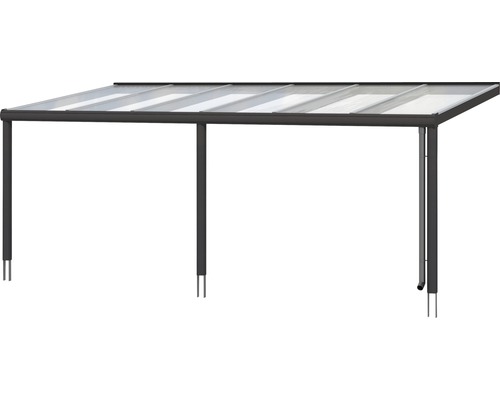 Terrasoverkapping met transparante polycarbonaat platen