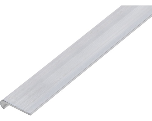 GAH.ALBERTS Afsluitprofiel rond 20x6x1,3 mm aluminium blank, 100 cm Aluminium traprandprofiel