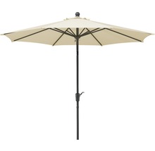Tuinparasol met zwart frame en beige doek