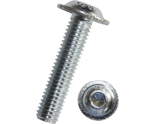 DRESSELHAUS Lenskopschroef binnenzeskant met flens M4x20 mm ISO 7380-2 galv.verzinkt, 500 stuks DRESSELHAUS Lenskopschroef binnenzeskant met flens M4x20 mm ISO 7380-2 galv.verzinkt, 500 stuks