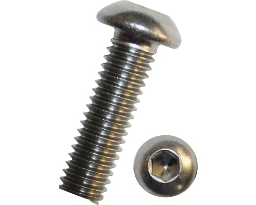 DRESSELHAUS Laagbolkopschroef met binnenzeskant M5x25 mm ISO 7380-1 RVS A2, 100 stuks