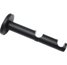 GARDINIA Memphis wanddrager 2-loop open zwart ø 16 mm