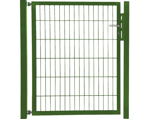 GAH.ALBERTS Gaaspaneel enkele poort groen 100x120 cm (inclusief palen 6x6 cm) Metalen tuindeur met handgreep en slot