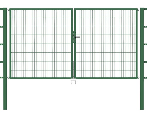 GAH.ALBERTS Gaaspaneel dubbele poort groen 300x100 cm (inclusief palen 8x8 cm)