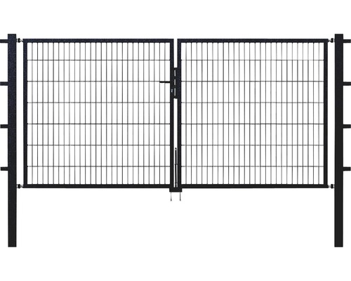 GAH.ALBERTS Gaaspaneel dubbele poort antraciet 300x120 cm (inclusief palen 8x8 cm)