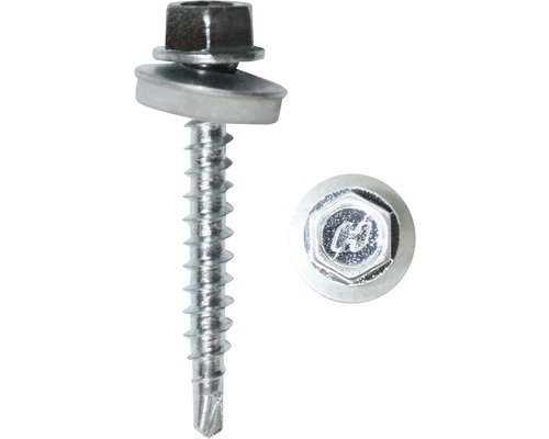 Plaatschroef met afdichtring en boorpunt