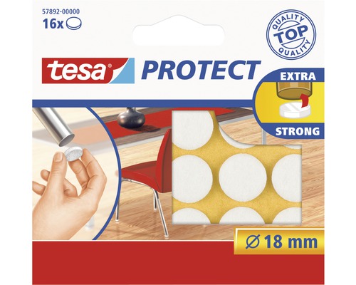 TESA Protect beschermvilt 18 mm wit 16 stuks