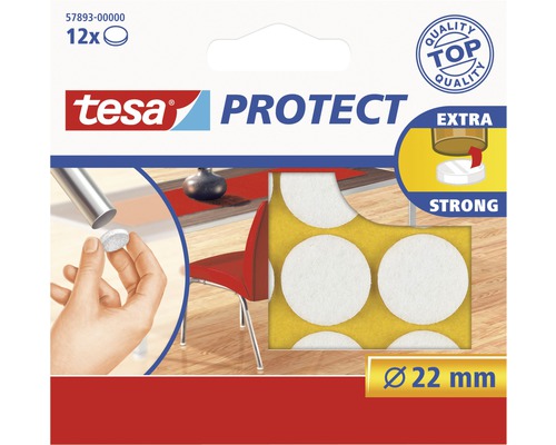 TESA Protect beschermvilt 22 mm wit 12 stuks