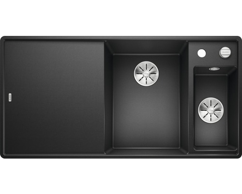 Spoelbak met afdruiprek en twee bakken