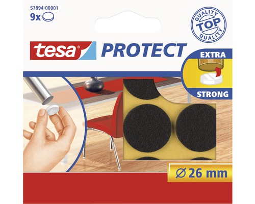 TESA Protect beschermvilt 26 mm bruin 9 stuks