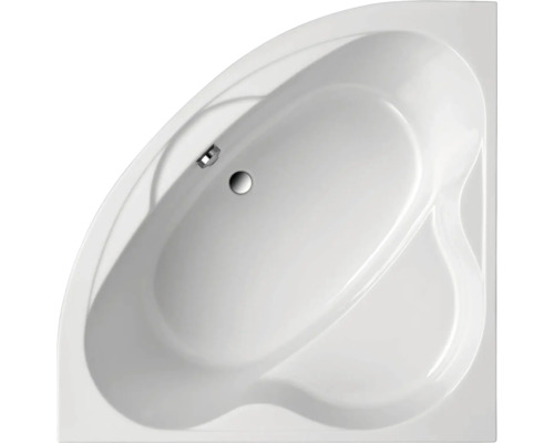 Hoekbad van sanitairacryl, bovenaanzicht