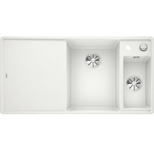 Spoelbak met afdruiprek en twee wasbakken