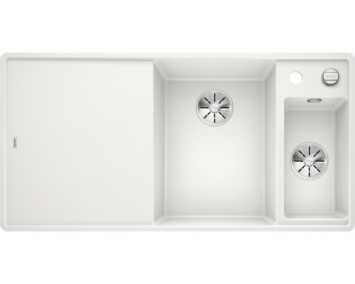 BLANCO Spoelbak Axia III 6 S-F wit 50x99 cm Spoelbak met afdruiprek en twee wasbakken