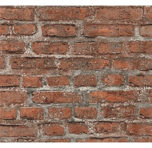 Behang met baksteenmotief