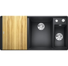 Spoelbak met afdruiprek en houten snijplank