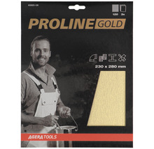 PROLINE Gold schuurpapier, korrel 120, afmetingen 230 bij 280 millimeter, 3 stuks