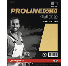 Proline Gold schuurpapier, korrel 150, 10 stuks, afmeting 230 x 280 millimeter, voor buizen, hout en metaal