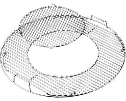 Twee ronde metalen grillroosters