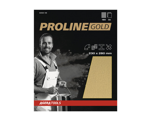 PROLINE GOLD Schuurpapier vellen P180 set à 3 stuks-0