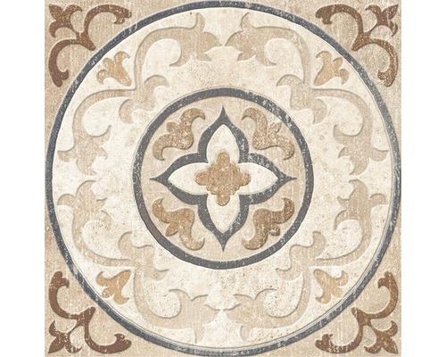 Vierkante vloertegel met bloemmotief